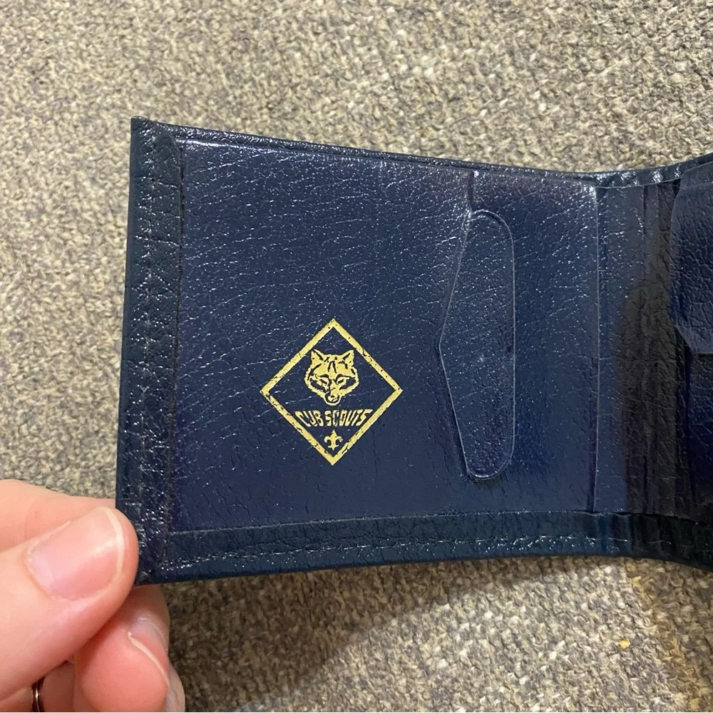 Vintage Boy Scouts Blue Wallet & Coin Pouch
